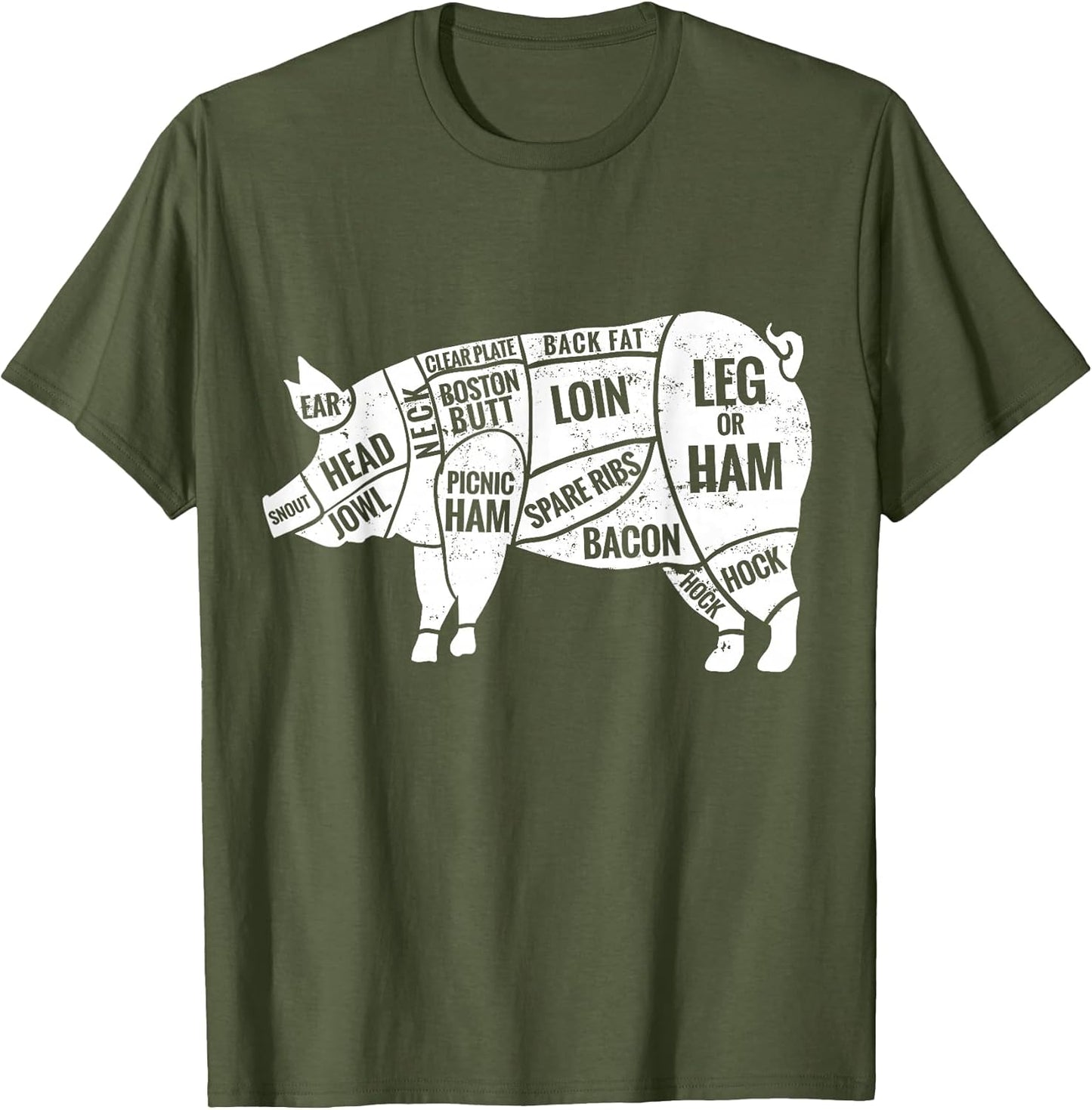 Pig Diagram T-Shirt | Butcher T-Shirts