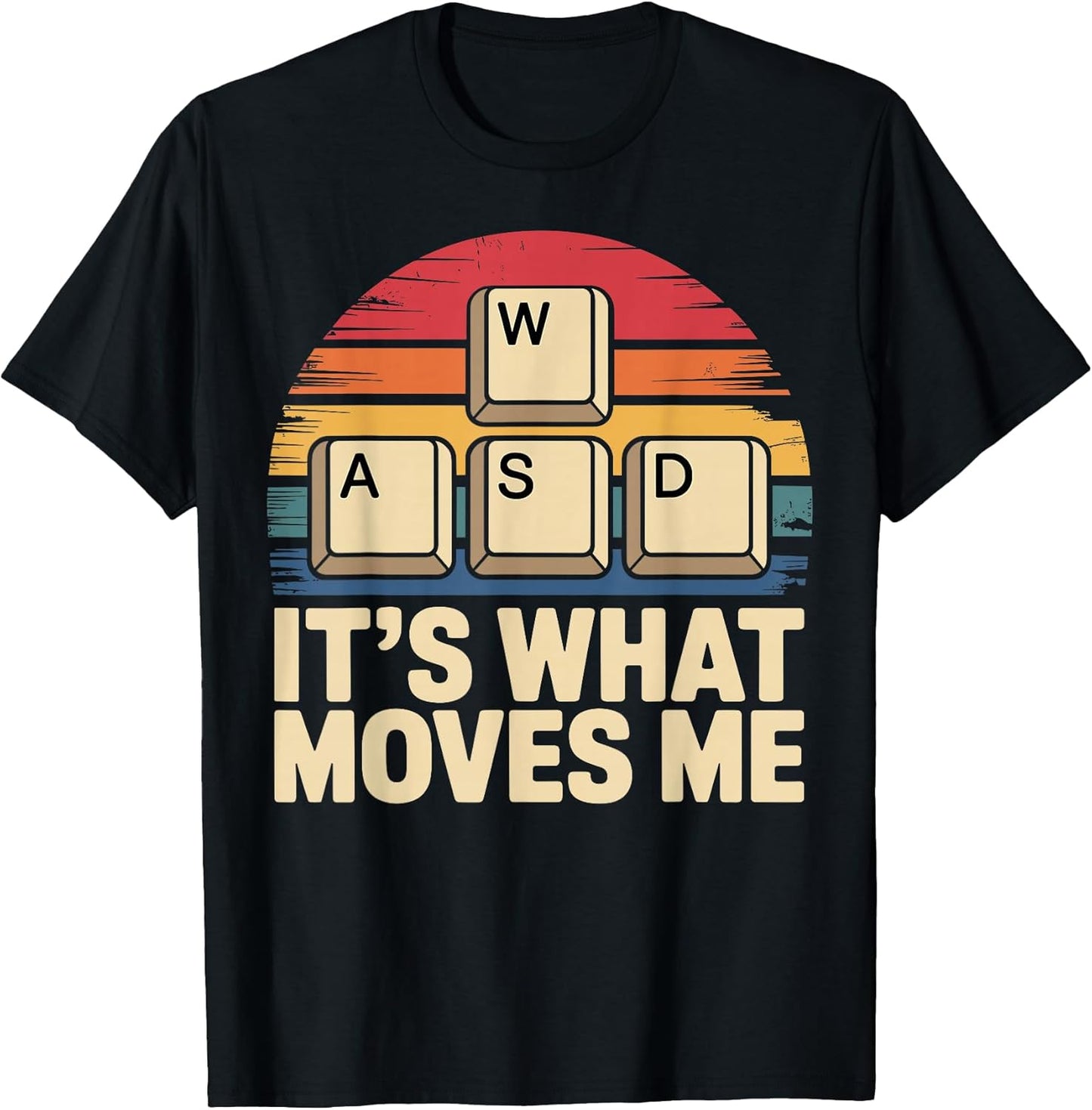 Retro WASD Gaming Keys Funny PC Gamer Design T-Shirt