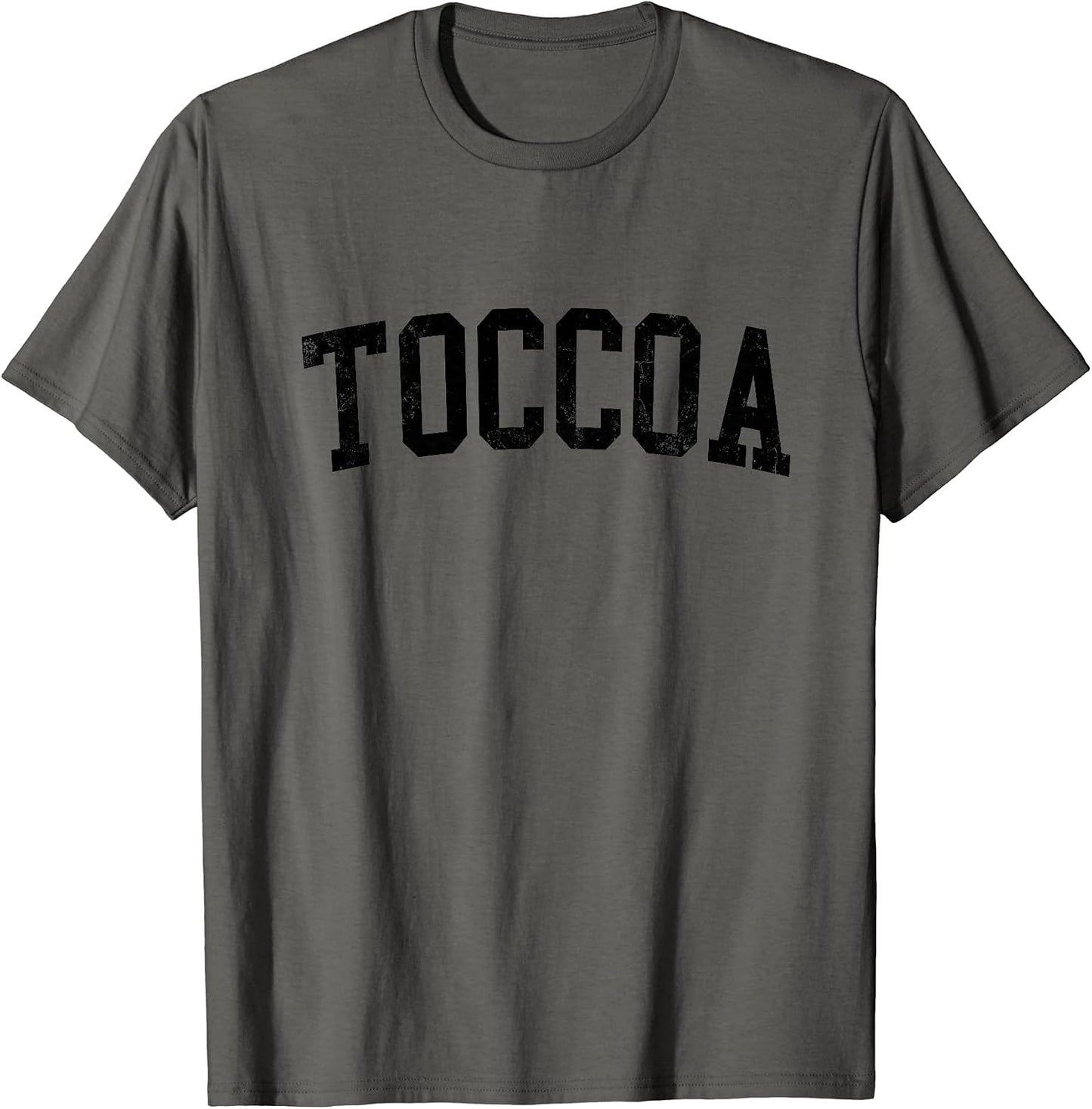Vintage Toccoa GA Varsity Text Apparel