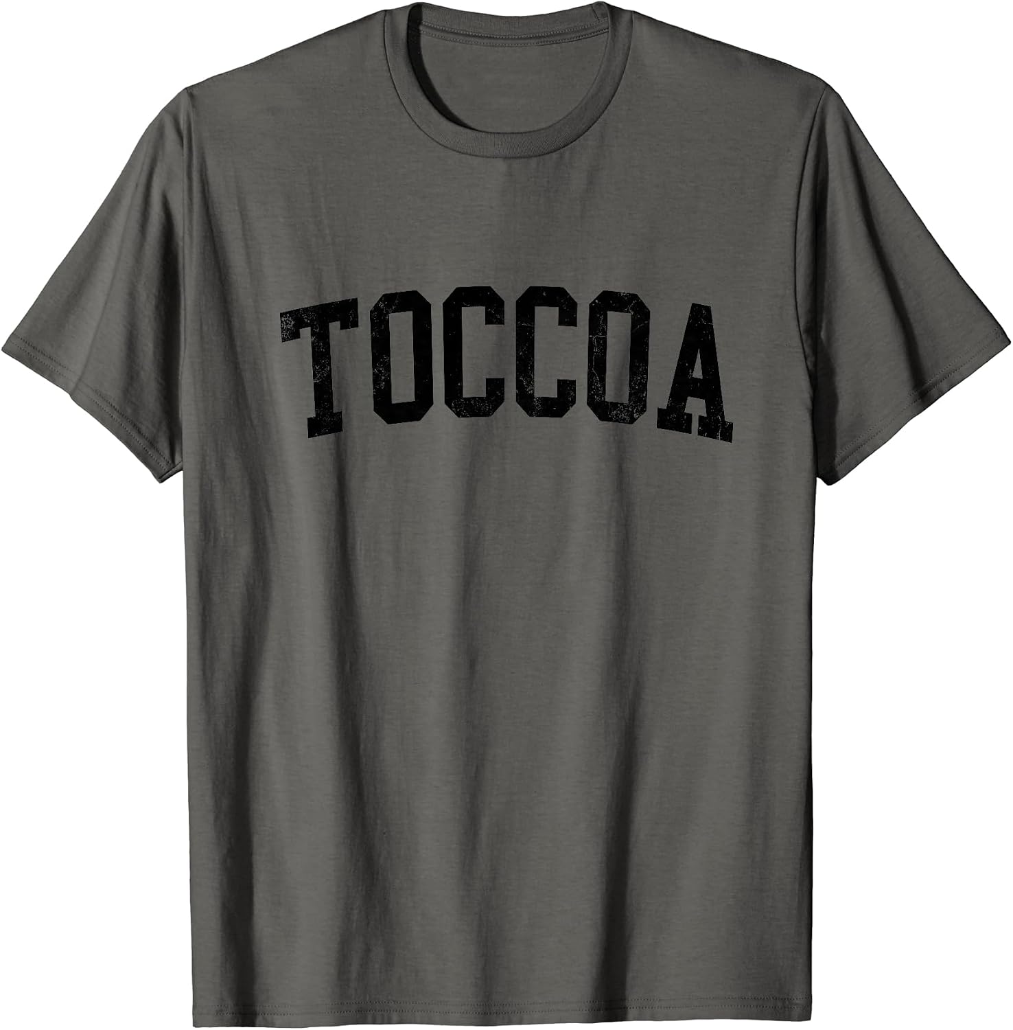 Vintage Toccoa GA Varsity Text Apparel