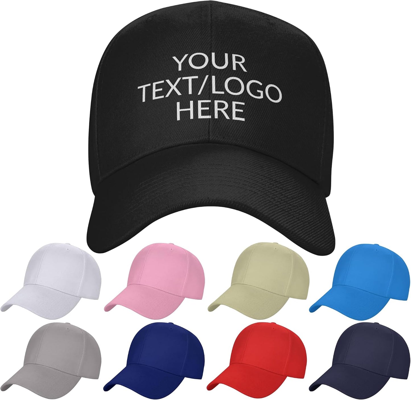 Custom Baseball Cap,Personalized Washed Denim Hat with Your Text/Logo/Photo,Mesh Trucker Hat,Adjustable Sun Hat for Men Women