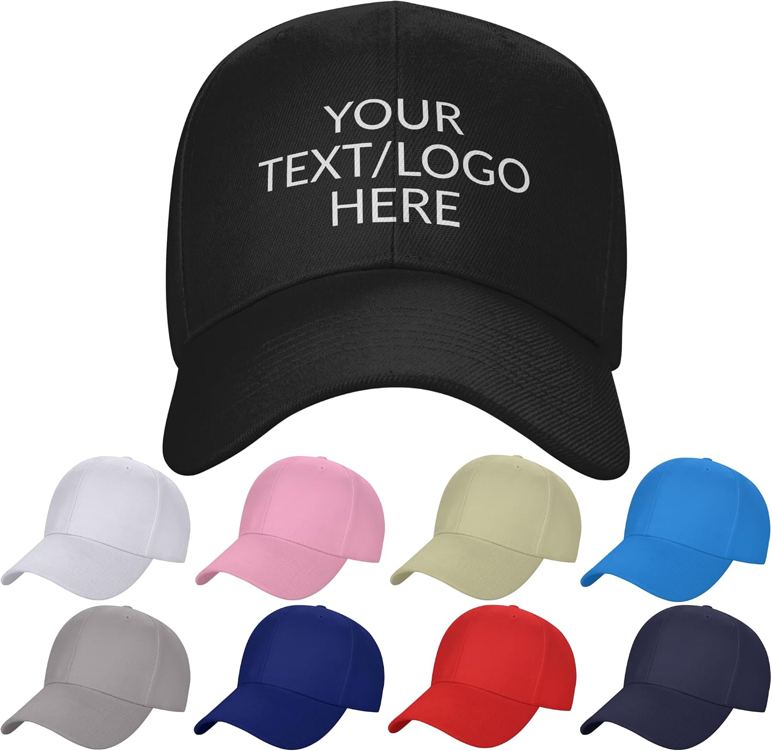 Custom Baseball Cap,Personalized Washed Denim Hat with Your Text/Logo/Photo,Mesh Trucker Hat,Adjustable Sun Hat for Men Women