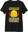 Construction Worker Design for Builder - Work with Hands Premium Tri-Blend T-Shirt