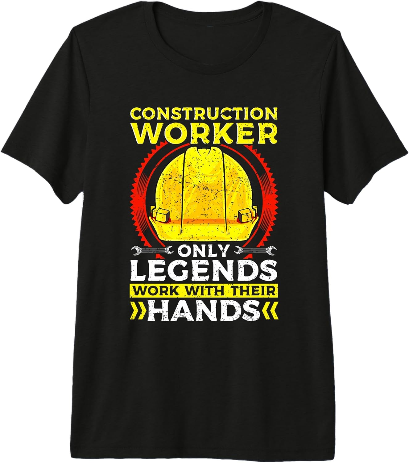 Construction Worker Design for Builder - Work with Hands Premium Tri-Blend T-Shirt