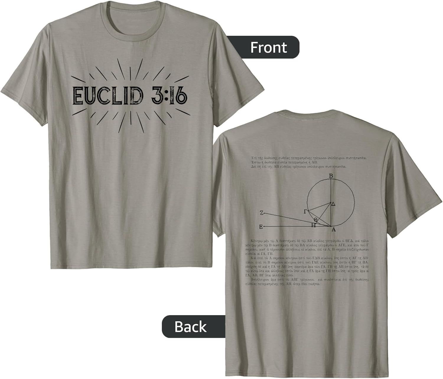 Euclid 3:16 Elements Mathematics Nerd Geek Gift