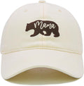 Mama Bear Baseball Cap, Adjustable Embroidered Mama Bear Hat for Women, Mother's Day Birthday Gifts for Mom Beige