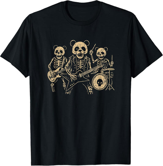 Skeleton Panda Rock Band Merch