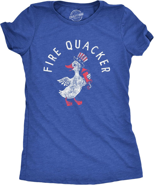 Womens Patriotic T Shirts Funny Fourth of July Tees for Women on Independence Day