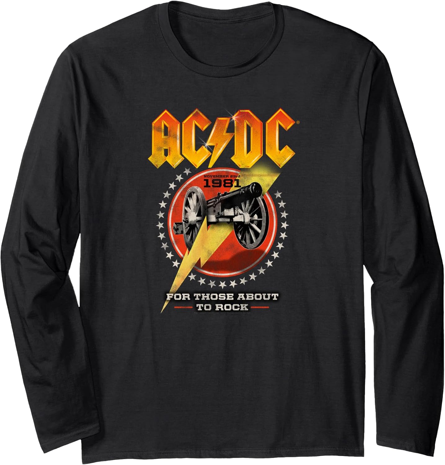 Official AC/DC for Those About to Rock 1981 Rock Band Music Long Sleeve T-Shirt