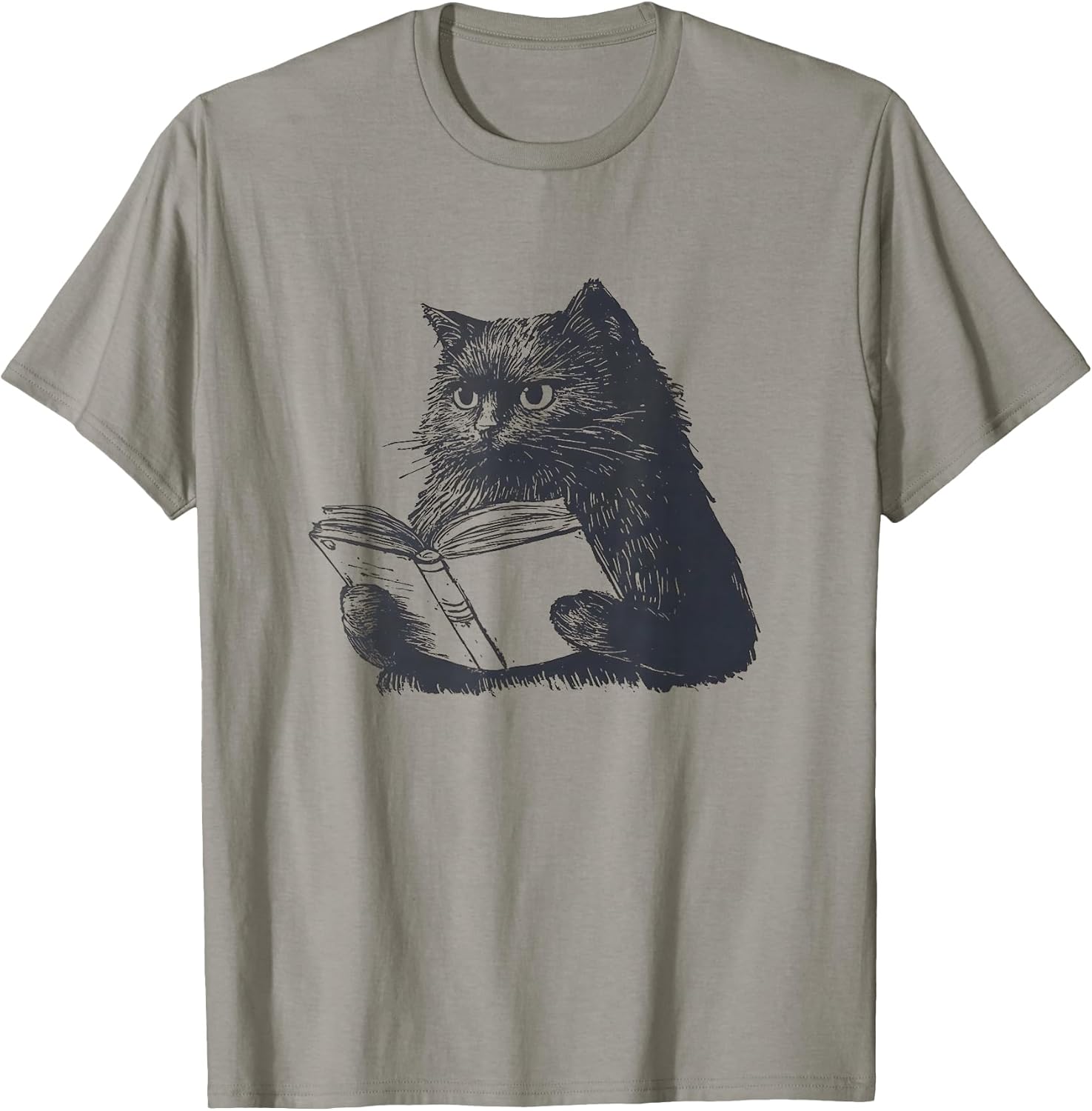 Reading Cat Funny Cat Book Lover T-Shirt