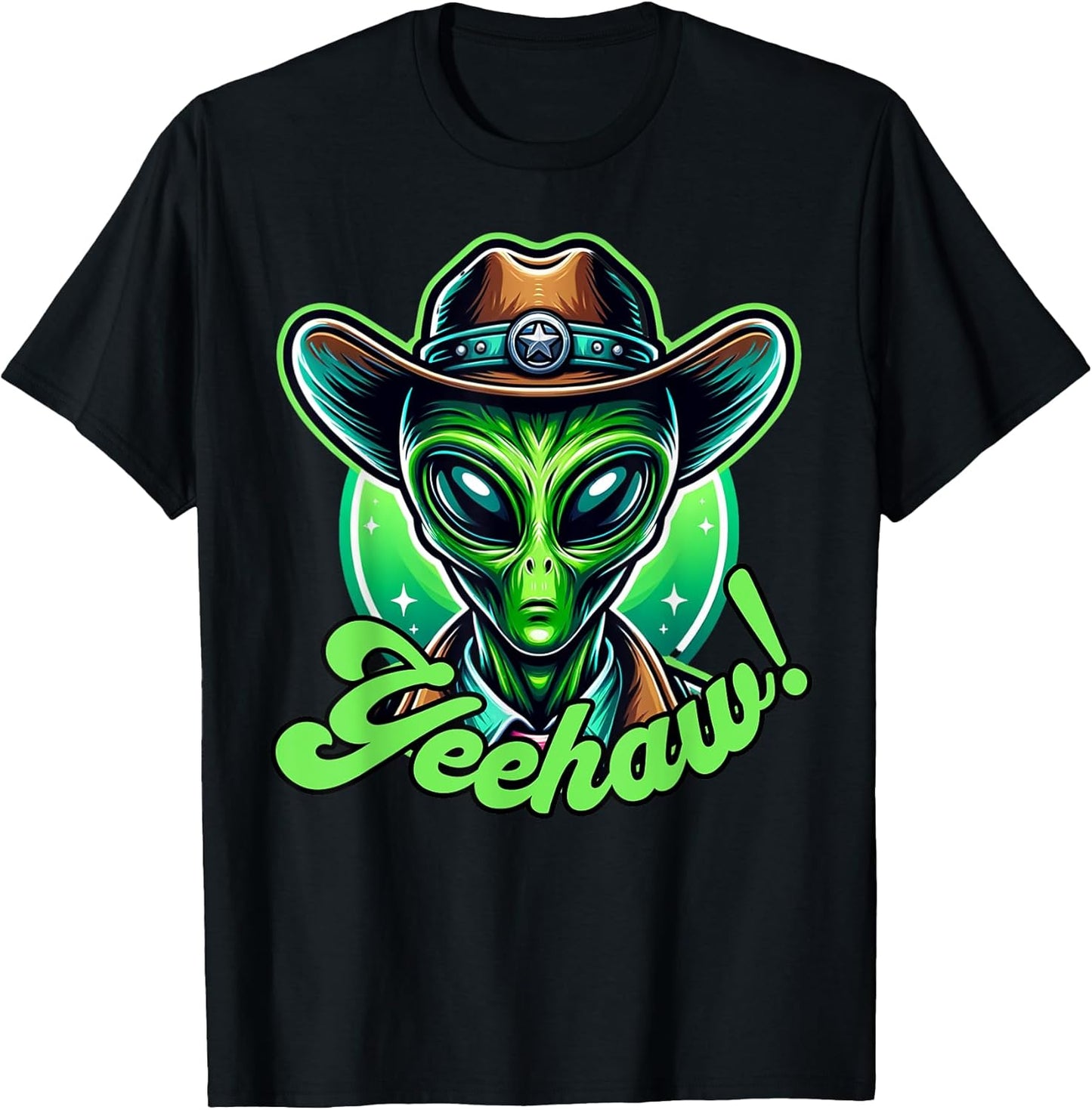 Funny Howdy Alien Cowboy Tee Western and Texas