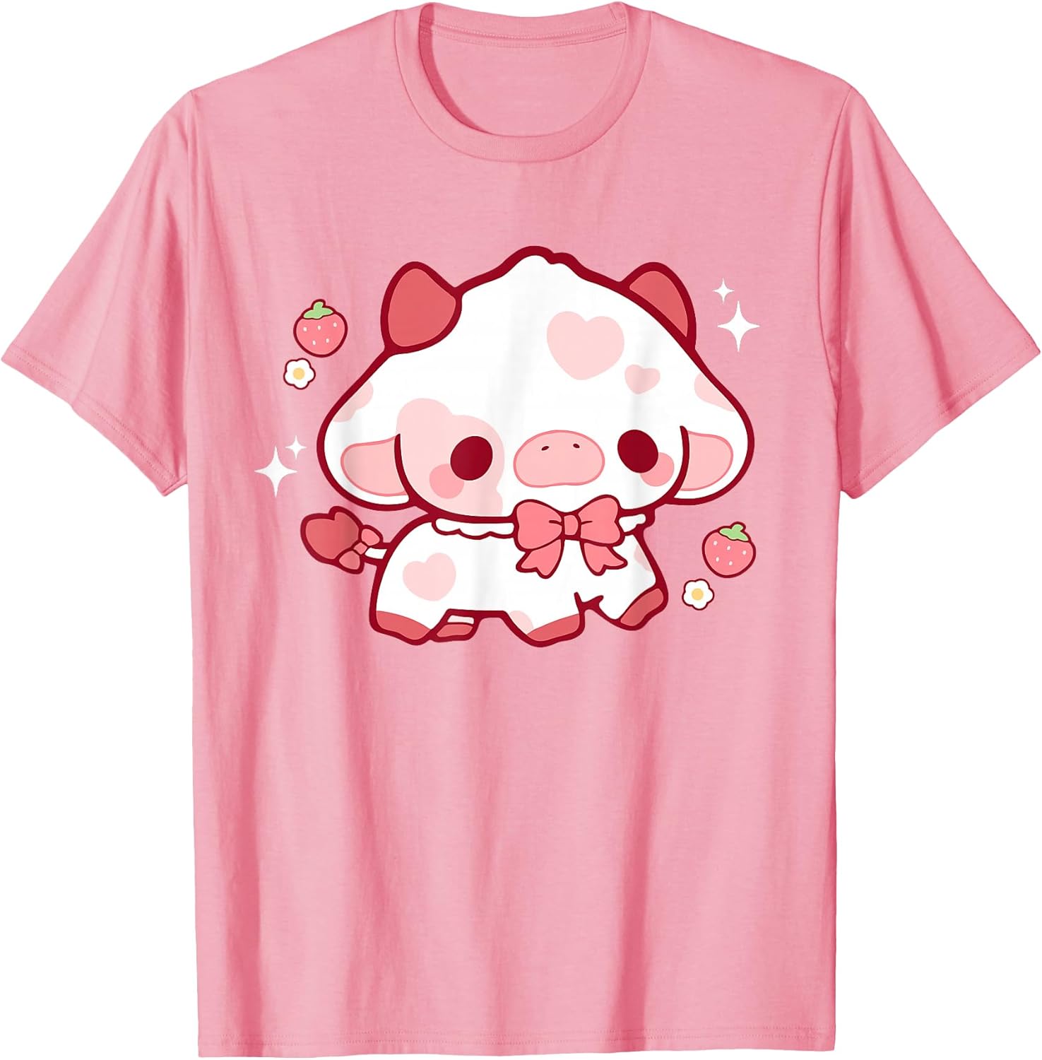 Kawaii Cow Cute Strawberry aesthetic Anime Girls