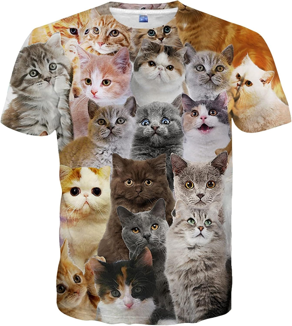 Men and Women Shirts Unisex 3D Fashion Printed Shirts for Adults Short Sleeve Top T-Shirts