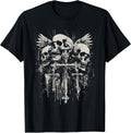 Skull Cross Y2K Goth Alt Grunge Gothic Emo Aesthetic T-Shirt