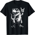 Funny Dinosaur Rock Music T-Rex Graphic