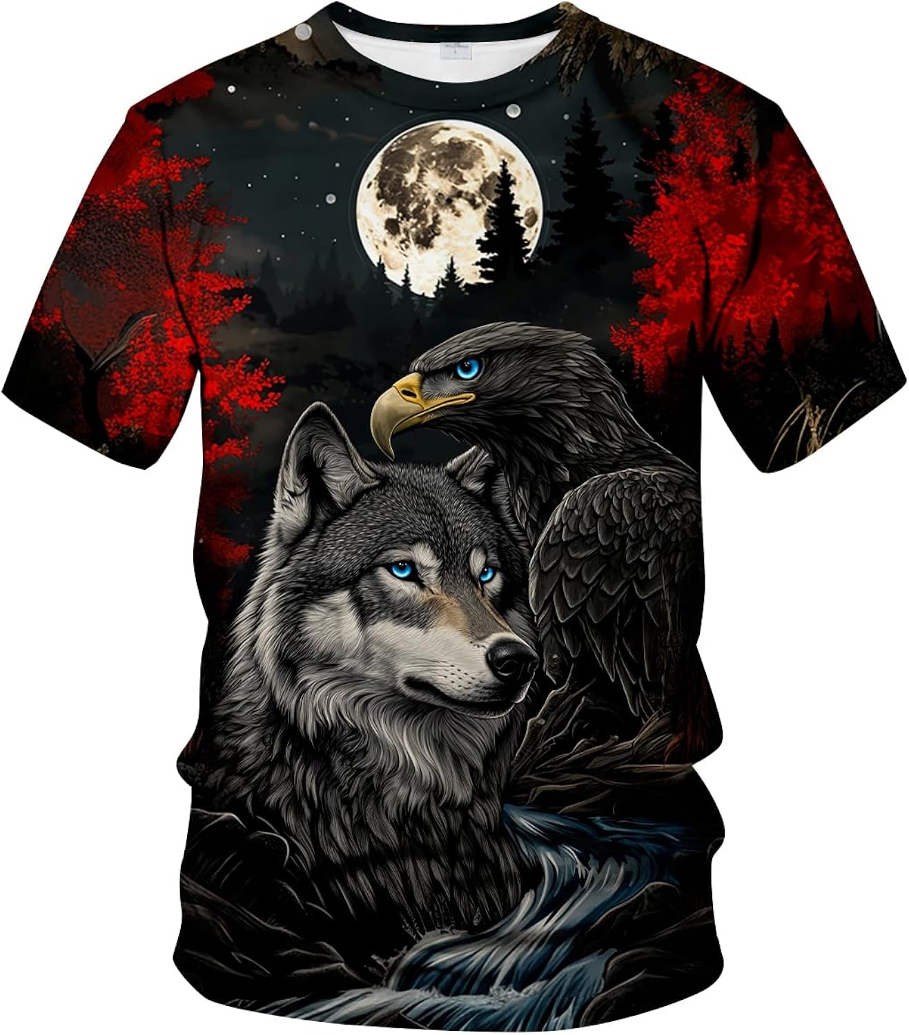 Funny Animal Graphic T-Shirt Novelty Short Sleeve Crewneck Shirt
