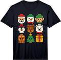 Funny Christmas Building Blocks Boys Kids Tees