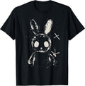 Creepy Cute Bunny Rabbit Alt Goth Grunge Horror Aesthetic T-Shirt, Small