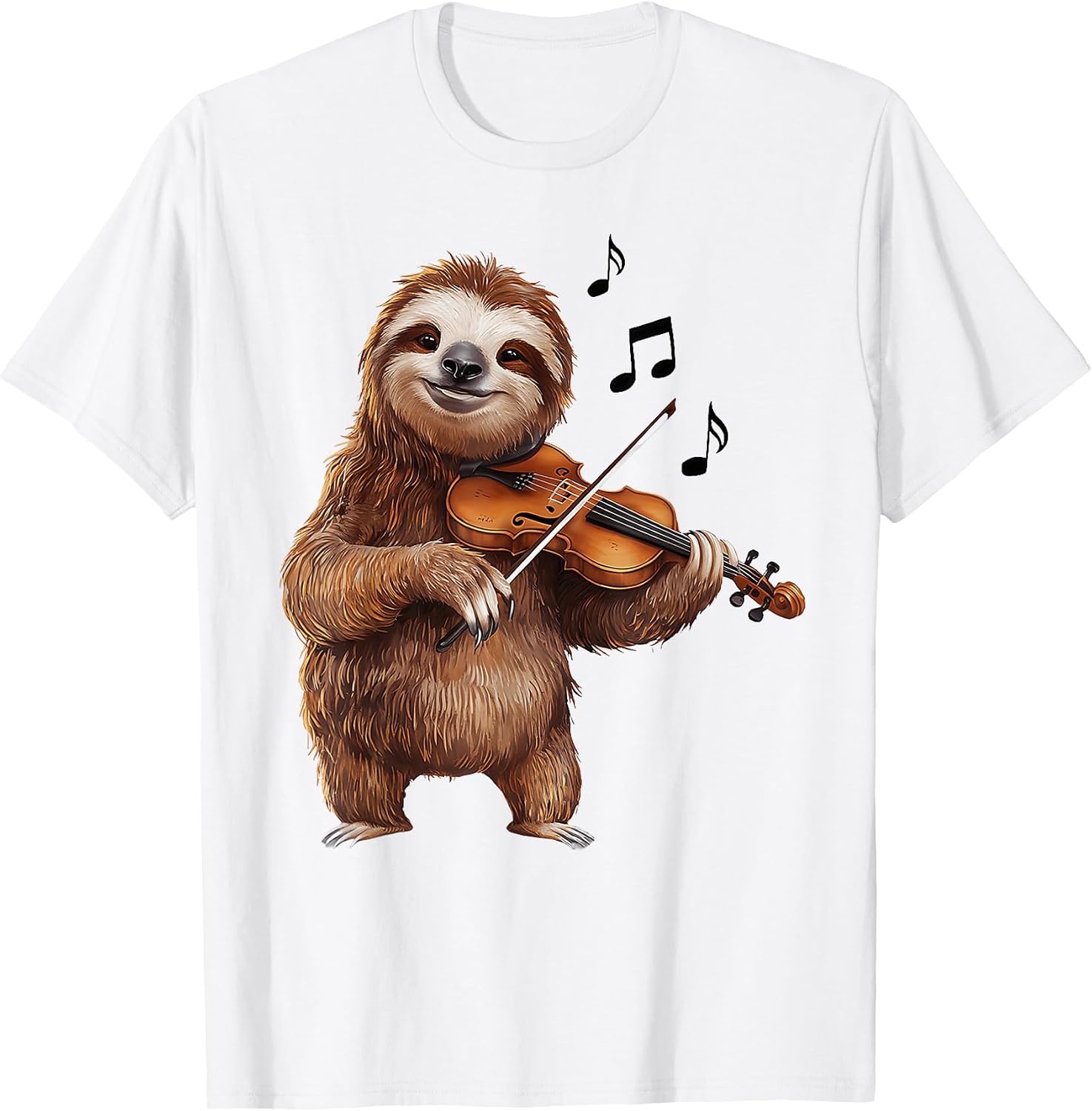 Funny Sloth Playing Violin Men Women Boys Girls