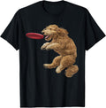 Golden Doodle Dog Fetch Frisbee Catching Dog Lover T-Shirt