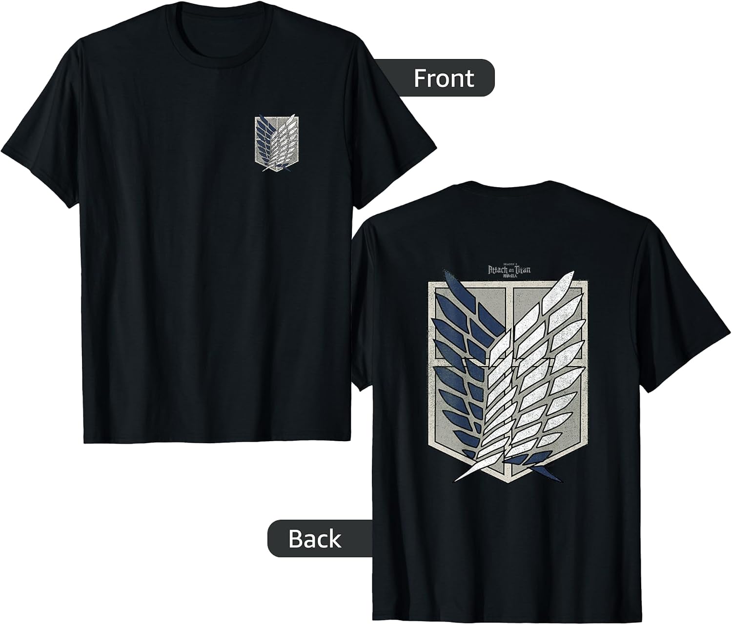Scout Regiment Emblem Front Back T-Shirt