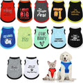 12 Pieces Dog Shirts Pet Printed Clothes with Funny Letters Summer Pet T Shirts Cool Puppy Vest Breathable Dog Outfit Soft Cat Sweatshirt for Chihuahuas Cats Accessories, 12 Styles(Medium)