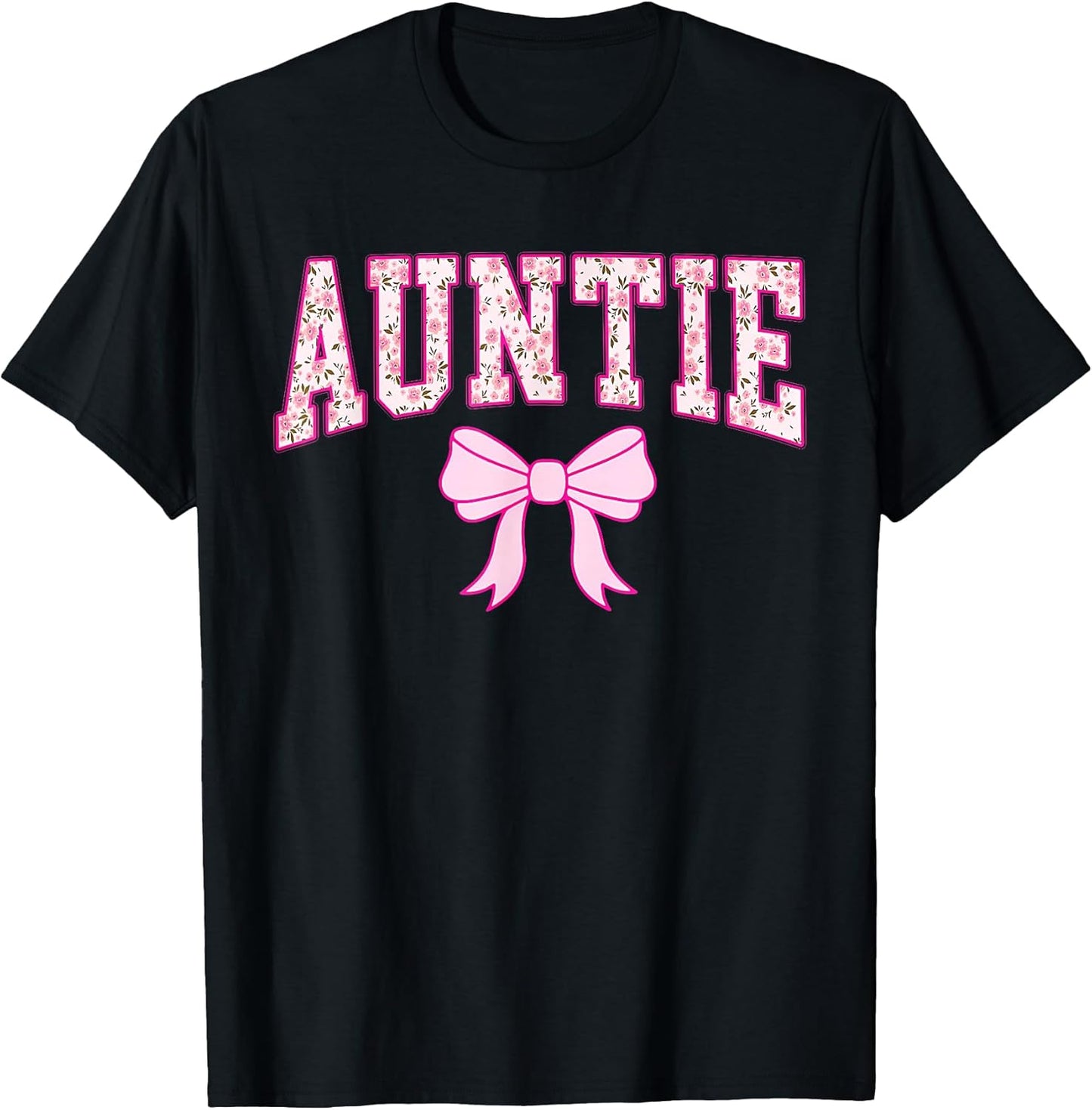 Auntie Coquette Bow Pink Aesthetic Mother's Day Aunt T-Shirt