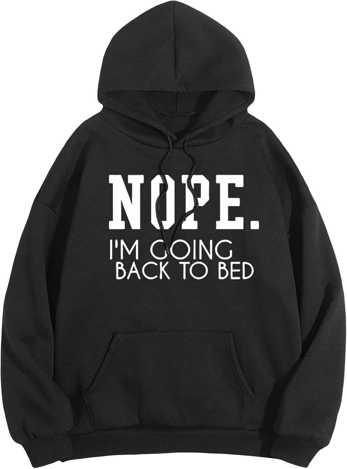 Women's Slogan Letter Print Long Sleeve Hooded Sweatshirt Pullover Hoodie Tops