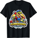 Plumbersaurus Plumber Dinosaur Dino T-rex Merch