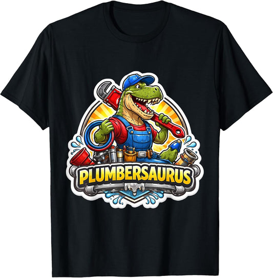 Plumbersaurus Plumber Dinosaur Dino T-rex Merch