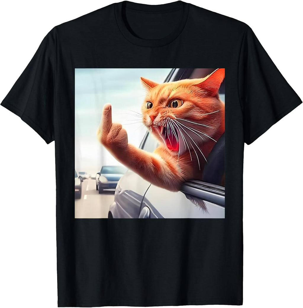 Funny Cat Middle Finger Shirt