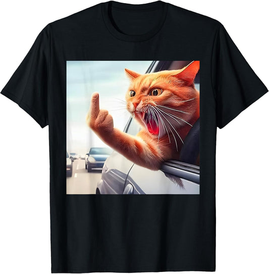 Funny Cat Middle Finger Shirt