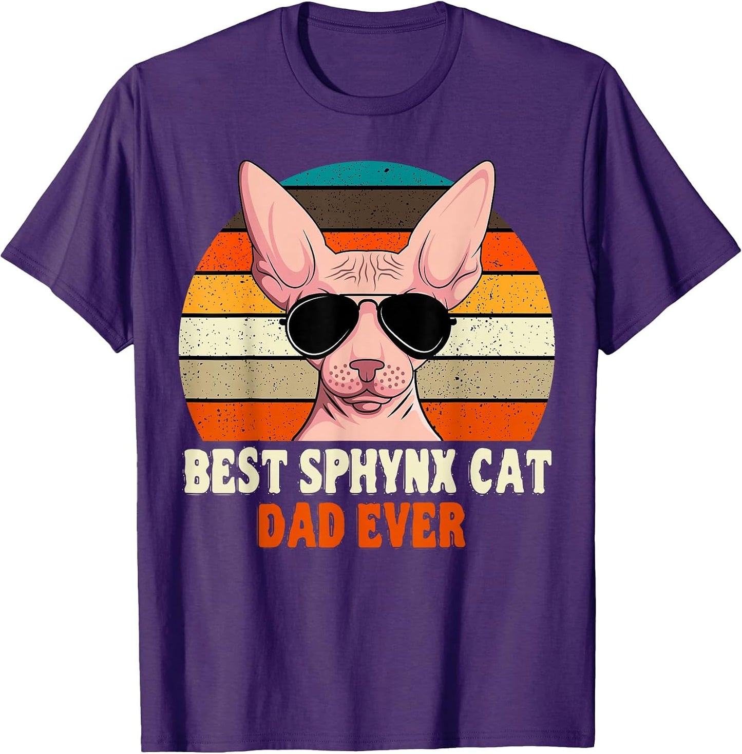 Sphynx Cat Dad Owner Breeder Hairless Pet Lover Father's Day T-Shirt