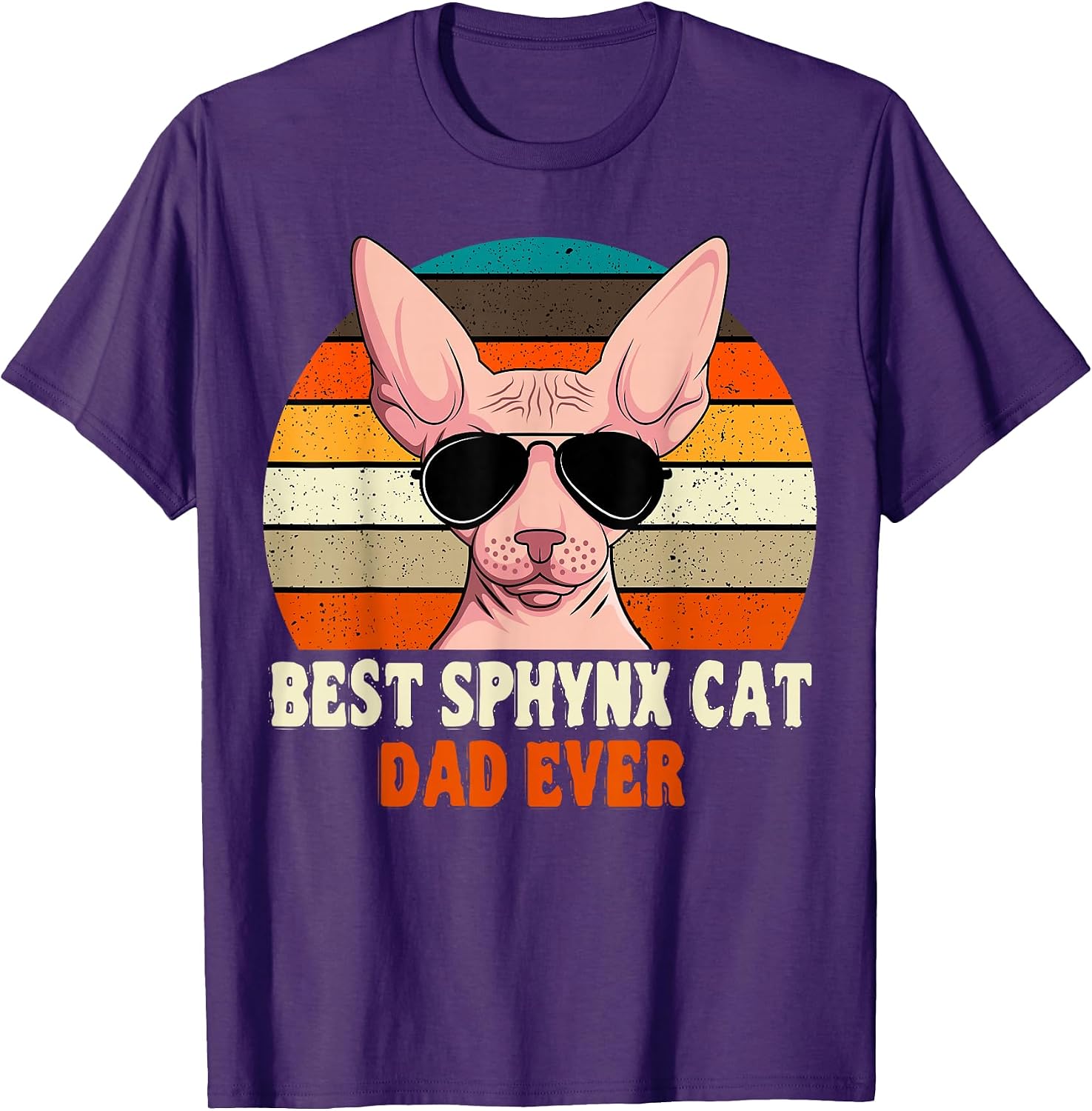 Sphynx Cat Dad Owner Breeder Hairless Pet Lover Father's Day T-Shirt