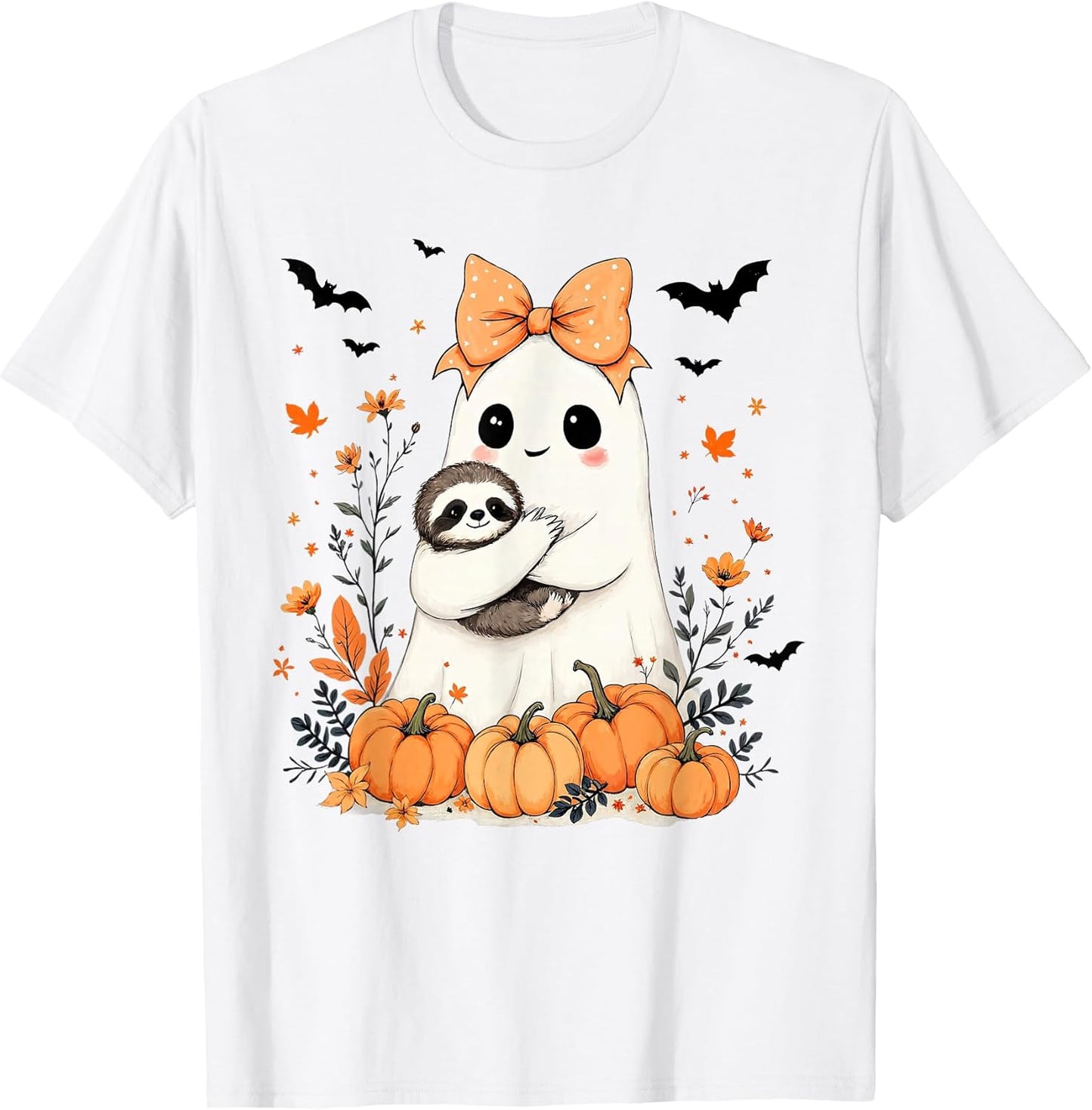 Halloween Ghost Spooky Sloth Tee