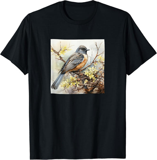 Kingbird Flowers Watercolor Merch