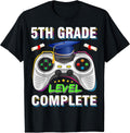 5th Grade Level Complete Graduation Gaming Class 2025 Gamer T-Shirt