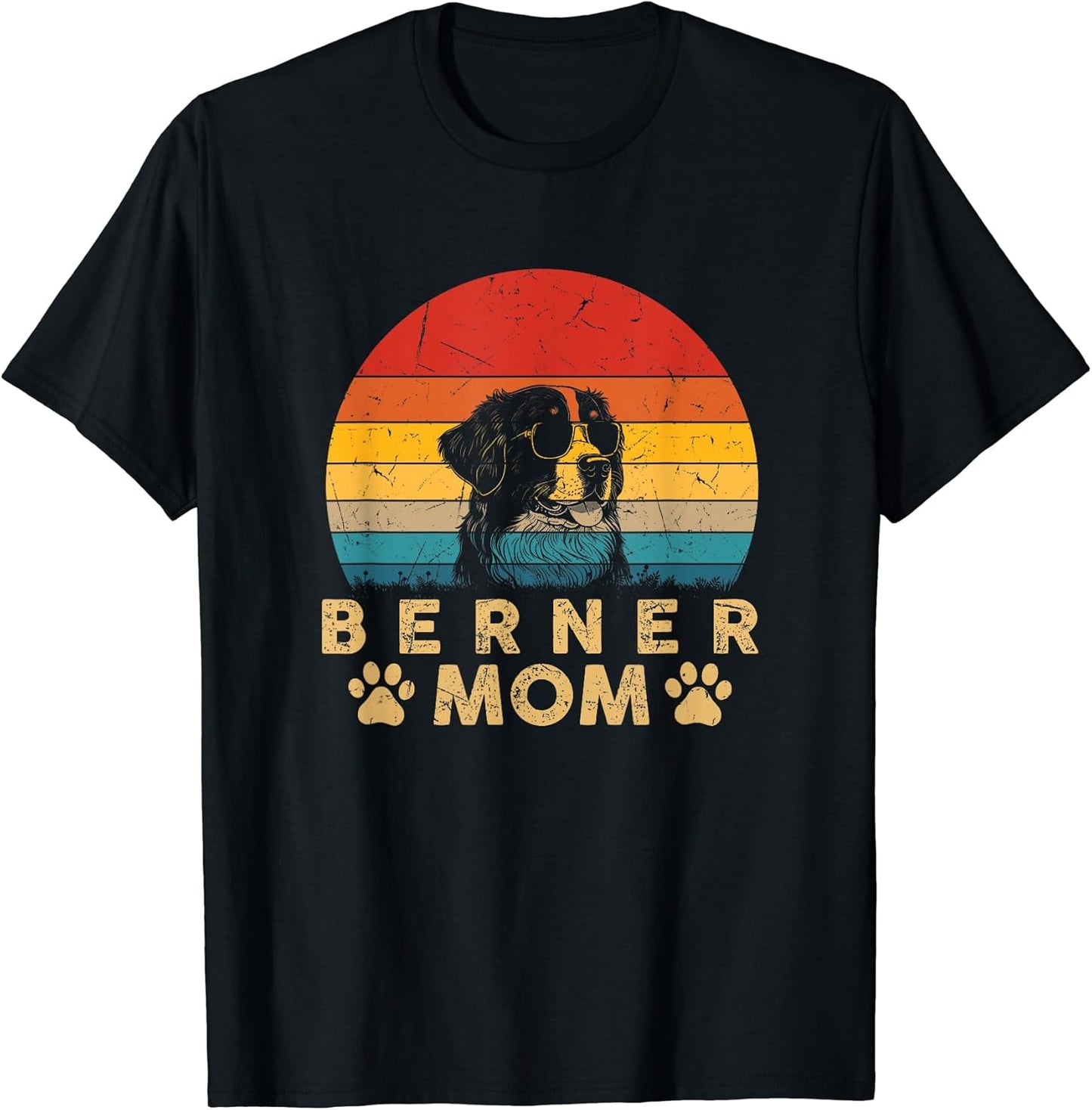 Vintage Berner Mom Dog Lovers Cute Gifts Funny Mothers Day T-Shirt for Men Women Kids