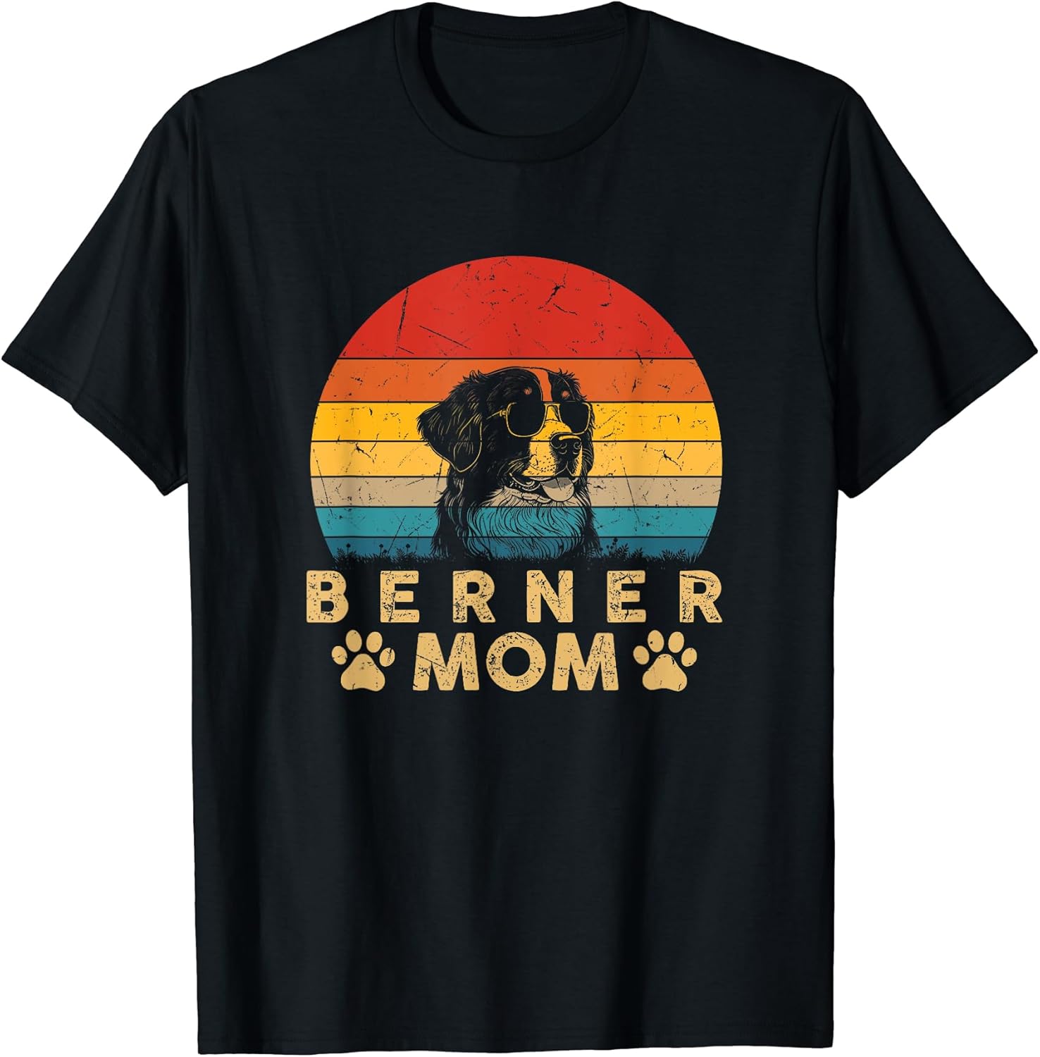 Vintage Berner Mom Dog Lovers Cute Gifts Funny Mothers Day T-Shirt for Men Women Kids