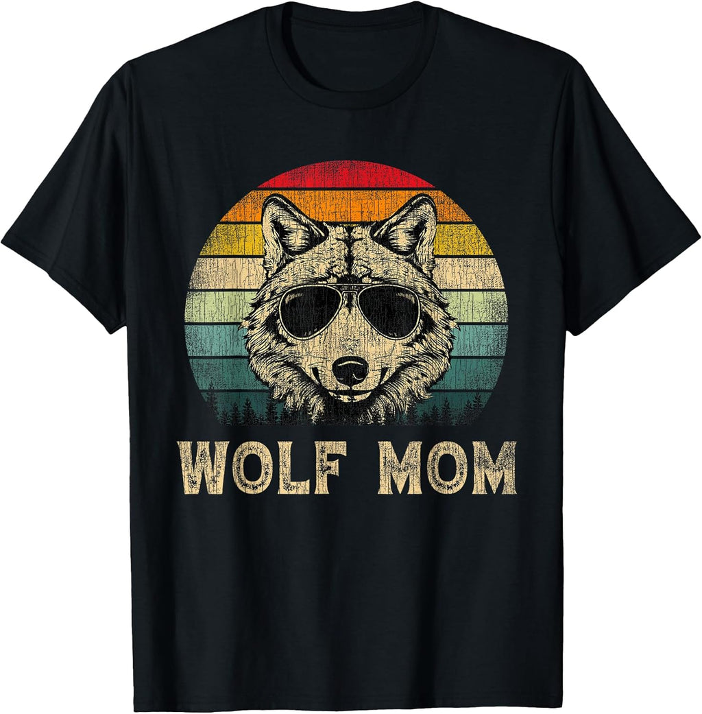 Wolf Mom Vintage Retro Mothers Day Funny Gift