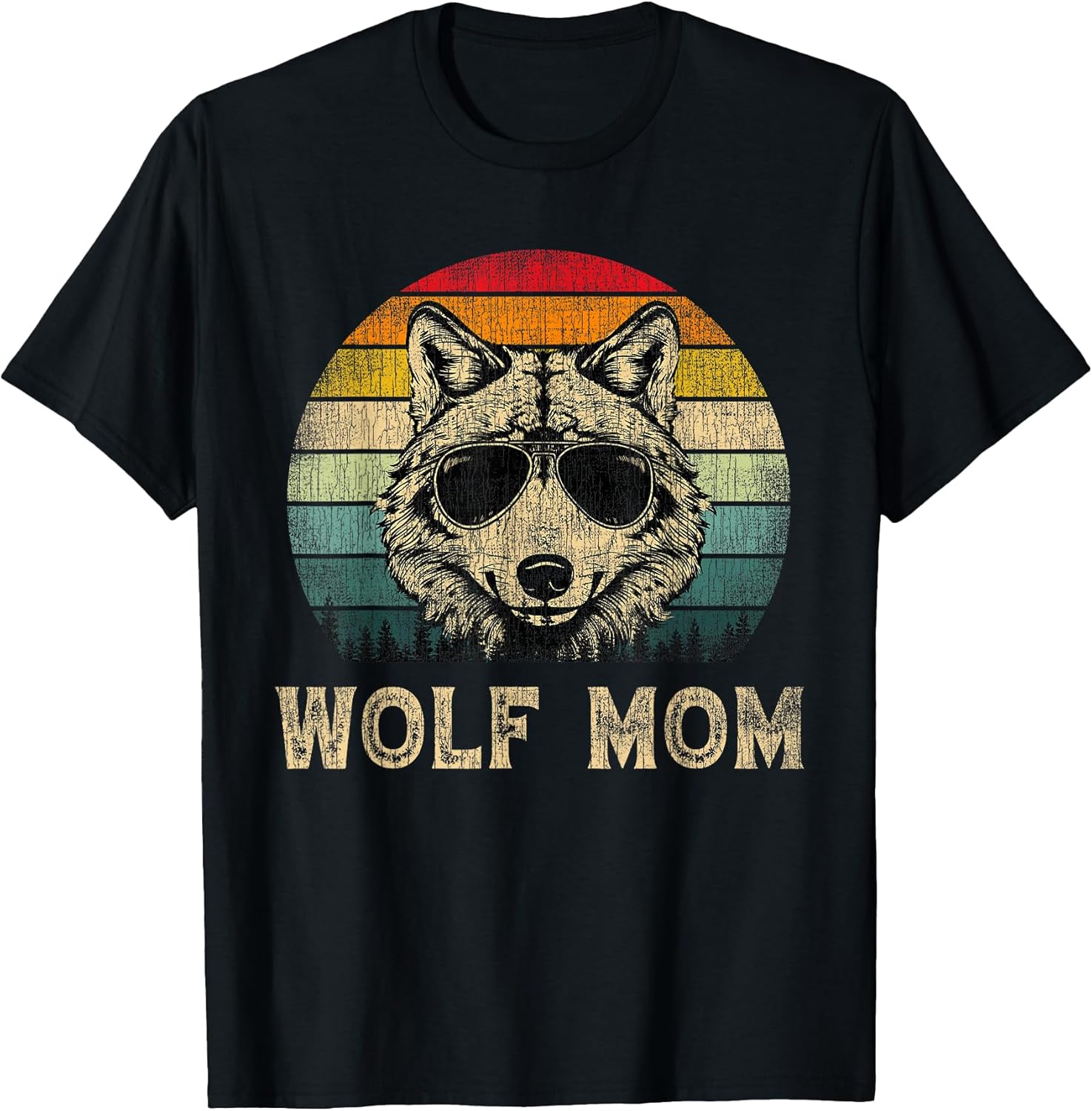 Wolf Mom Vintage Retro Mothers Day Funny Gift