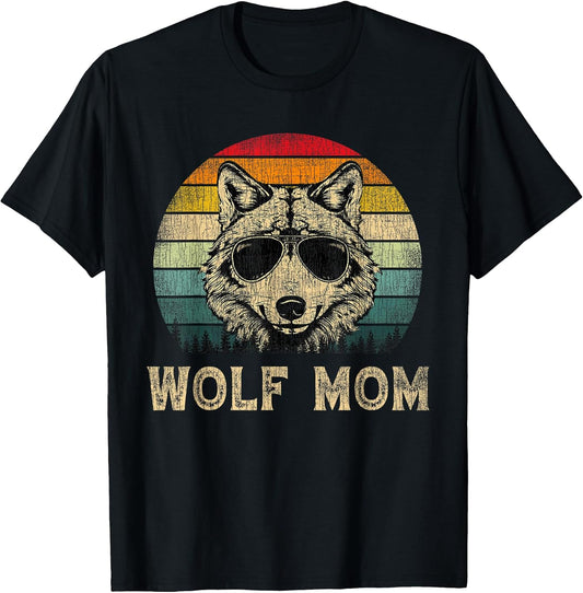 Wolf Mom Vintage Retro Mothers Day Funny Gift