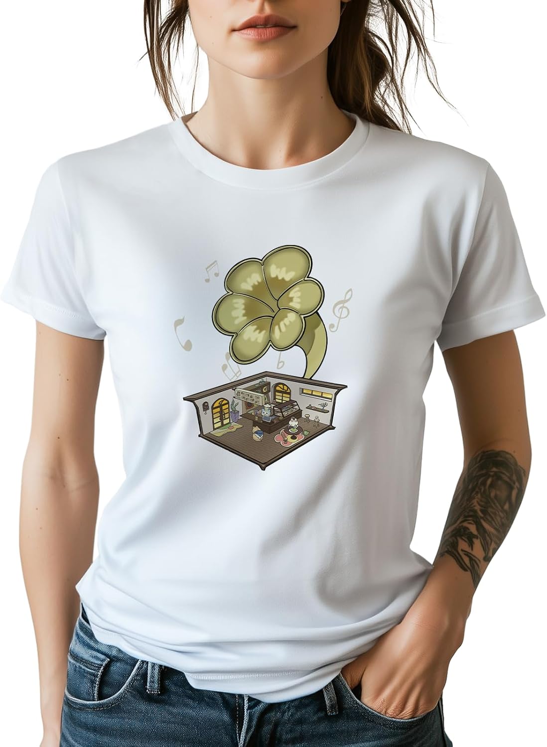 Womens Cotton Short Sleeve Graphic T-Shirts Round Neck Casual Tops for Trendy Fashion Graphic Print Tees