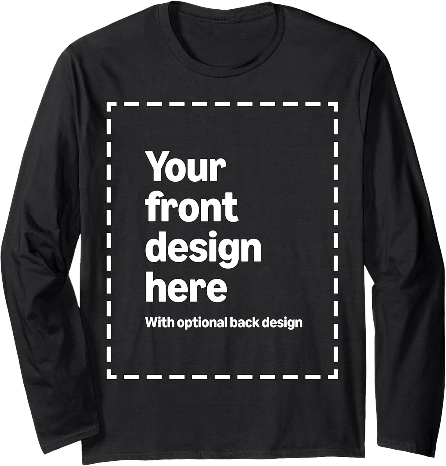 Custom Front & Back Print Long Sleeve T-Shirt with Your Image for Men and Women by Modify by Amazon Merch on Demand