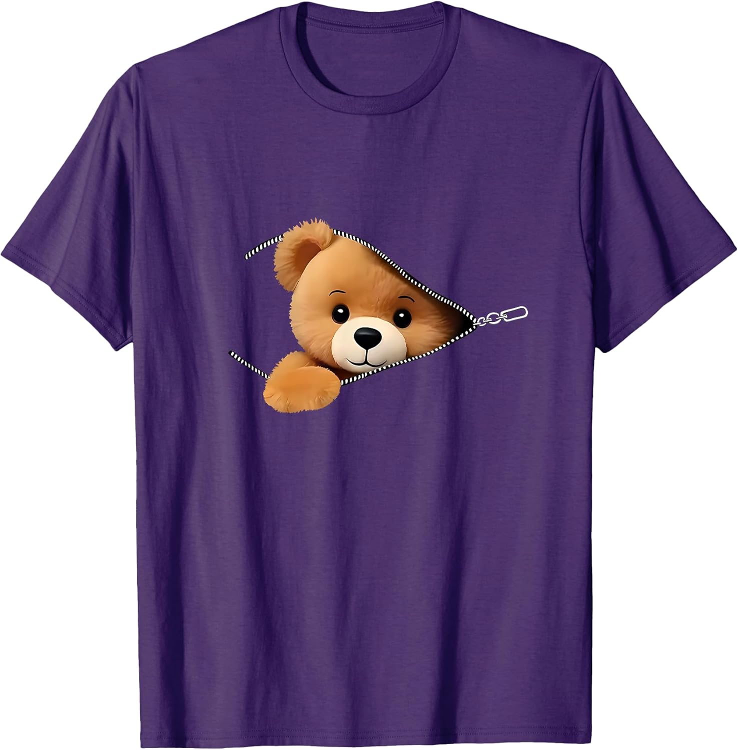 zipper bear print relax fit sweatshirt