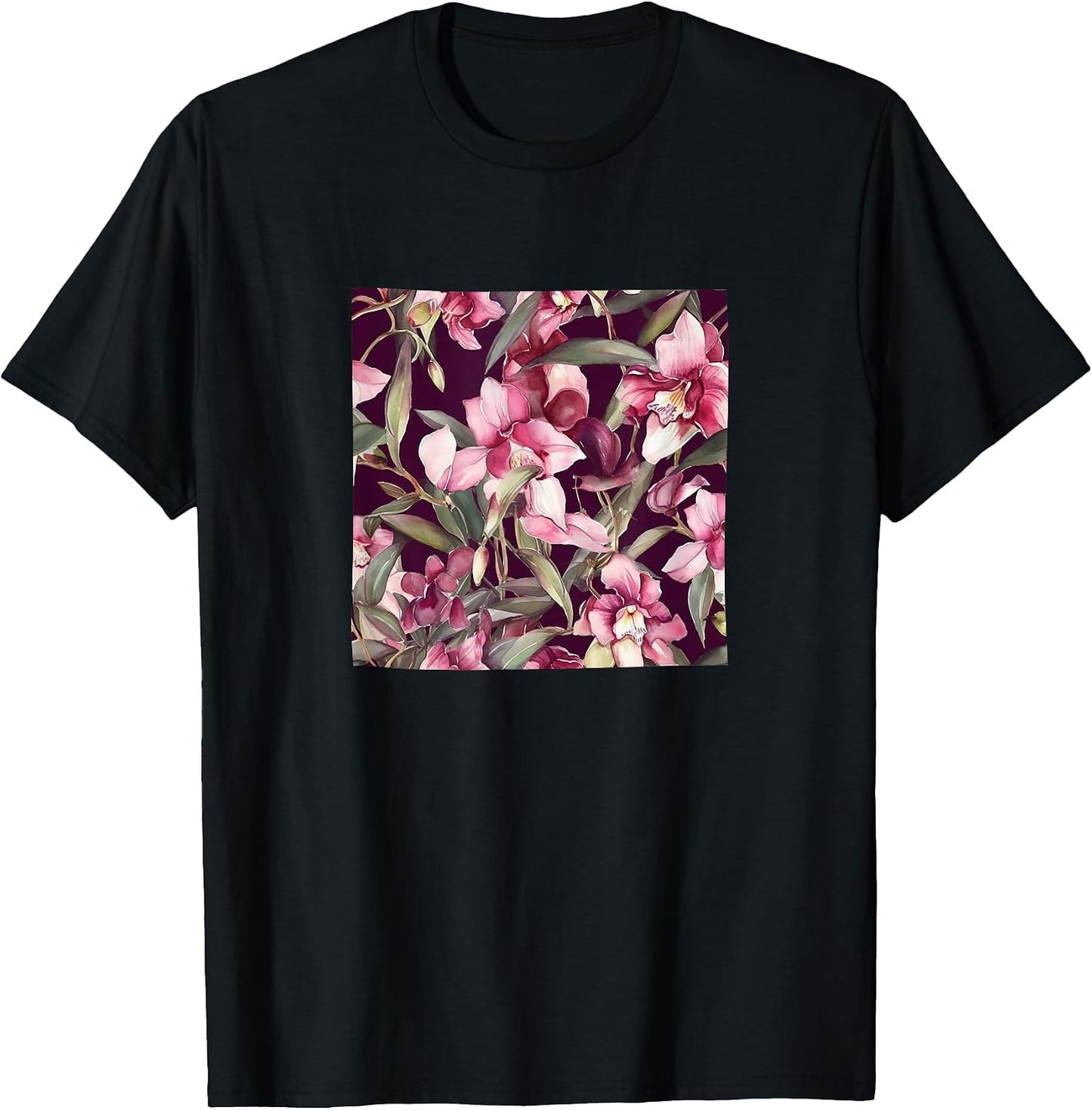 Orchid Watercolor Wildflower Pattern Merch
