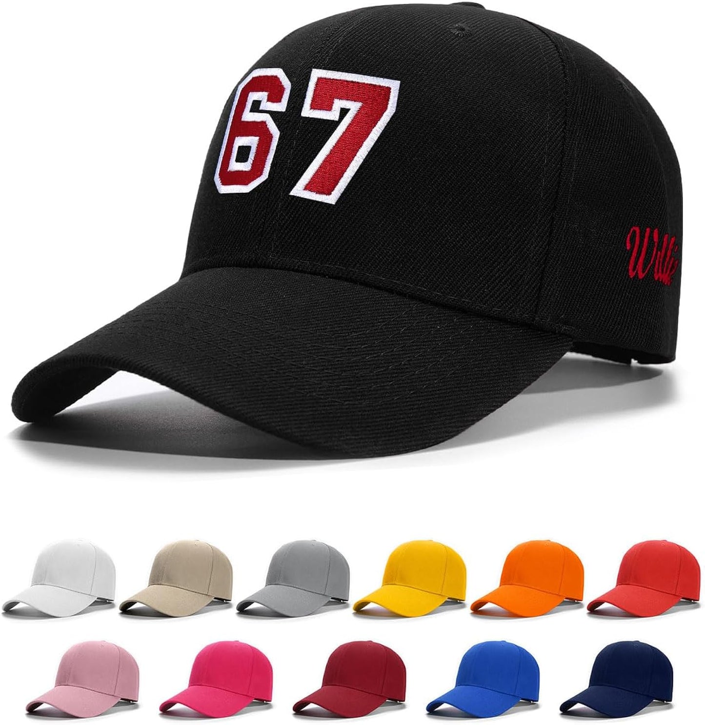 Custom Embroidered Baseball Caps for Men Women Personalized Jersey Number Hat with Text Adjustable Dad Hat Gift S/L