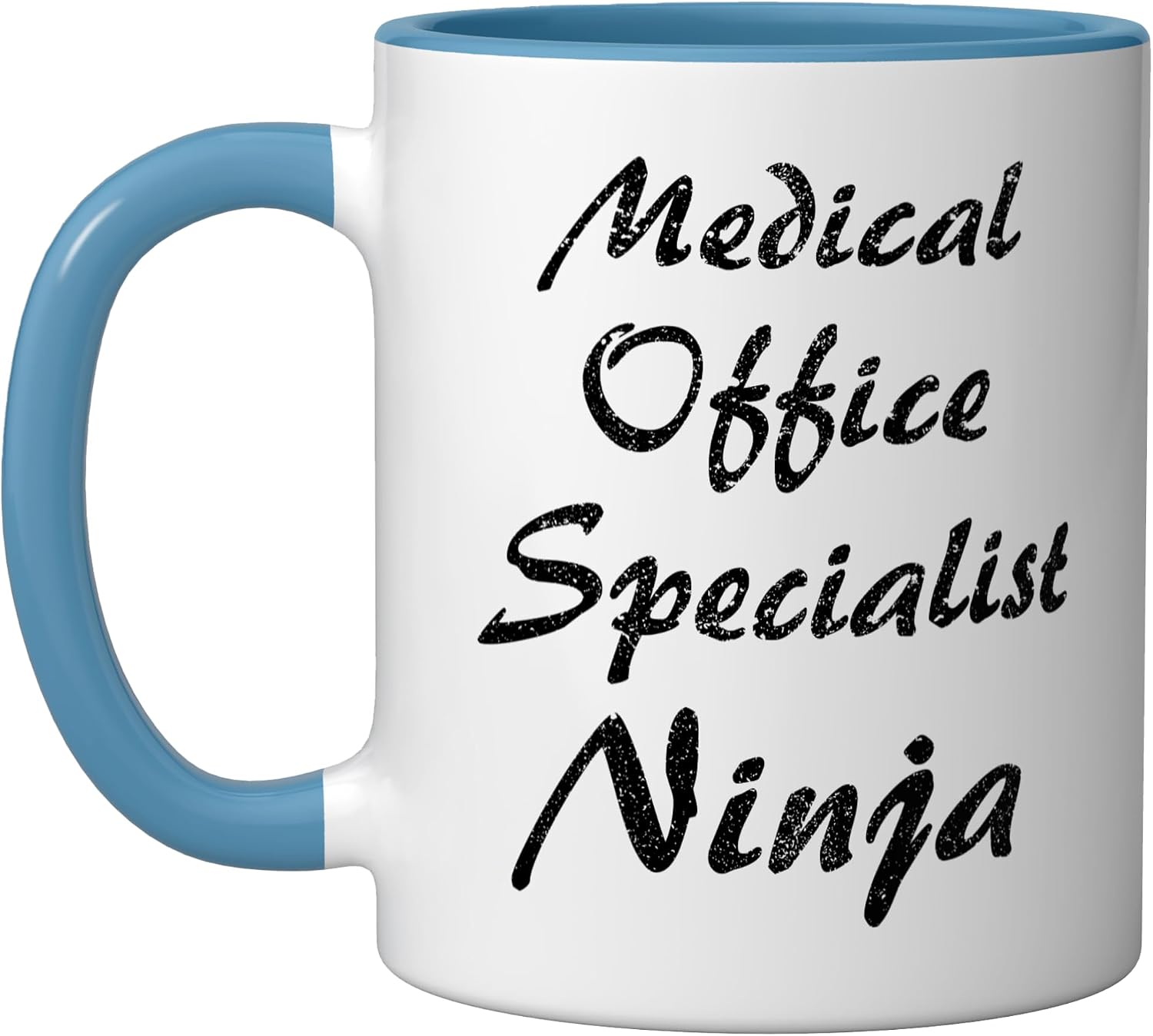 Medical Office Specialist Tshirt Occupation Work Ceramic Mug, Blue/White