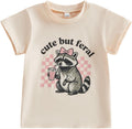 Toddler Baby Girl T-Shirt Summer Tops Letter Graphic Print Short Sleeve Crew Neck Tee Kids Cute Clothes