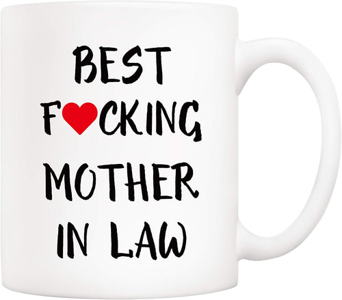5Aup Mothers Day Christmas Gifts Funny Mother-in-law Coffee Mug from Son-in-law, Best Mother in Law Cups 11 Oz